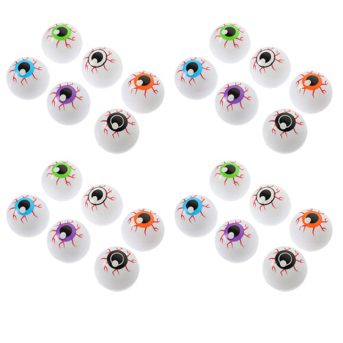 48Pcs Plastic Halloween Eyeballs Assorted Colors Spooky Decor Props 2