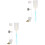 2Sets Creatief Wit Watercontainer Vogelkooi Automatische Waterschenker 3