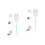 2Sets Creatief Wit Watercontainer Vogelkooi Automatische Waterschenker 4