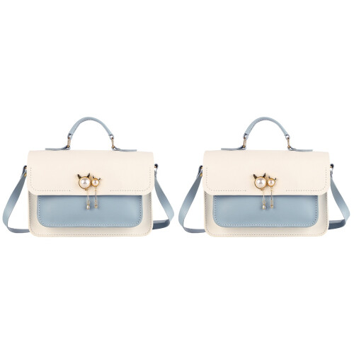 2Sets DIY PU Leren Tas Accessoires Kit Beige Grote Capaciteit 1