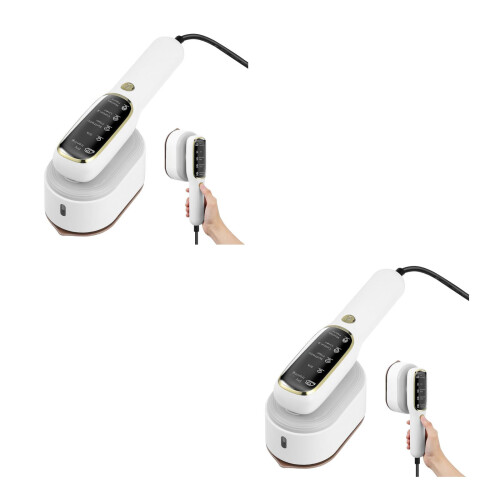 2St Handgestuurd Reisstrijkijzer Wit ABS Opvouwbaar En Compact 2