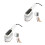 2St Handgestuurd Reisstrijkijzer Wit ABS Opvouwbaar En Compact 5