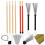 2Sets Diverse Kleuren Maple Drumsticks Met Drum Wire Borstels 11