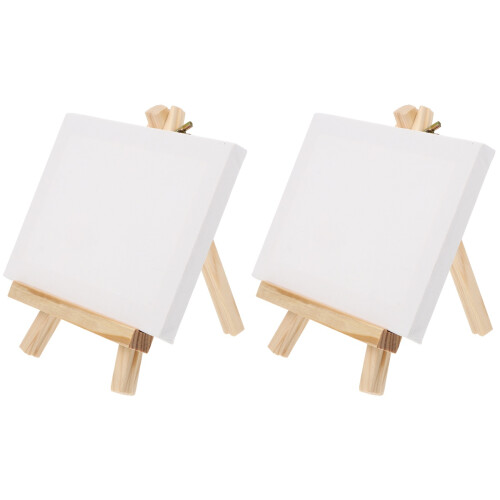2Ensembles Présentoir Table Bois Mini Chevalet Pour Enfants 2