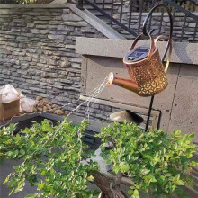 Solar Watering Pot Lights Vintage Metal Kettle Light String Waterproof LED Fairy Lights Solar Garden Outdoor Small