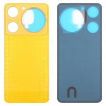 (yellow) Bakre batterideksel i glass med lim for ZTE nubia Music