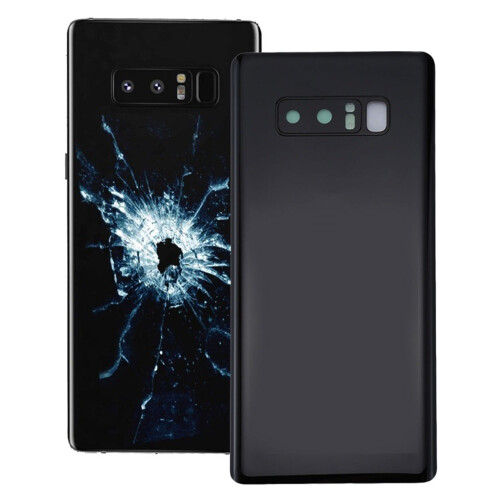 (Black) Coque arrière avec cache objectif d'appareil photo pour Galaxy Note 8