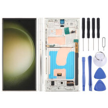 (golden) For Galaxy S23 Ultra 6,72 tommer TFT LCD med ramme