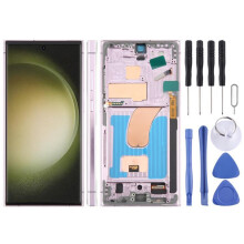 (purple) For Galaxy S23 Ultra 6,72 tommer TFT LCD med ramme