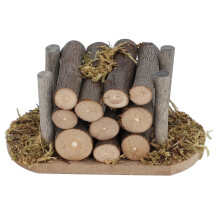 Dollhouse Firewood Model Birch Wood 8.5x4.5cm Miniature Campfire