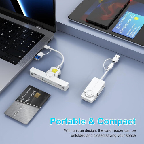 CAC Card Reader USB A Type-C USB Common Access Tax Declaration SIM/ID/Bank Card Reader Common Access CAC Reader 1