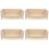 4Pièces Bac À Litière Beige En Pour D'inde 8