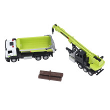 Giocattolo Modello di Carrello con Gru in Lega e Camion Convas, 17cm, Verde, Multifunzionale