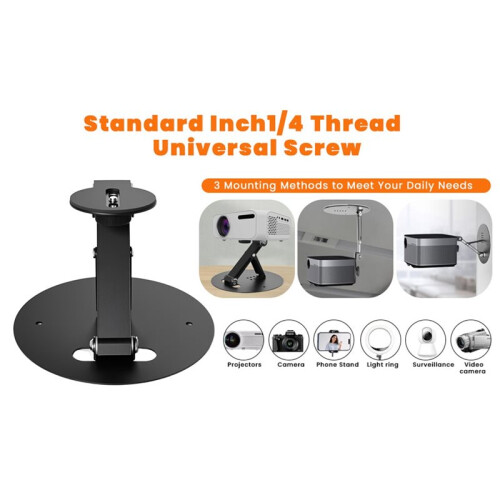 Folding Projector Stand 3in1  Projector Bracket Desktop Holder Wall Mount Stand 1/4 Inch Screw Interface B