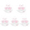 5Sets Kattenaccessoires Wit Met Oorband, Strik En 2