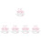5Sets Kattenaccessoires Wit Met Oorband, Strik En 5