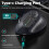 JOMAA Ergonomic Vertical Wireless Mouse with Function Adjustment Knob, 2.4G Dual-Mode Wireless Rechargeable Mouse Black 1