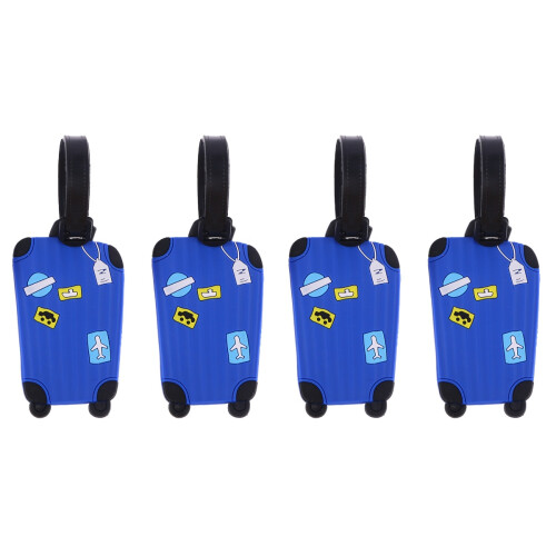 4Pièces Étiquettes Voyage Silicone Pour Adresse 1