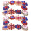 4St Crystal Clips Bruidsdecoratie Multikleur 10