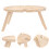 3Pièces Table En Bois Pliante Khaki, Portable Pour Camping 8