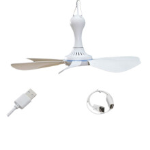 Campingventilator, Draagbare -Plafondventilator, USB-Tentventilator voor Buiten Kamperen 1,5 M Verlengsnoer