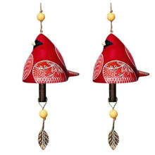 Redbird Campana per il Canto Degli Uccelli, Campana A Vento di Campagna, Pendente con Campana A Vento Artigianale In Resina, Decorazione per La Casa