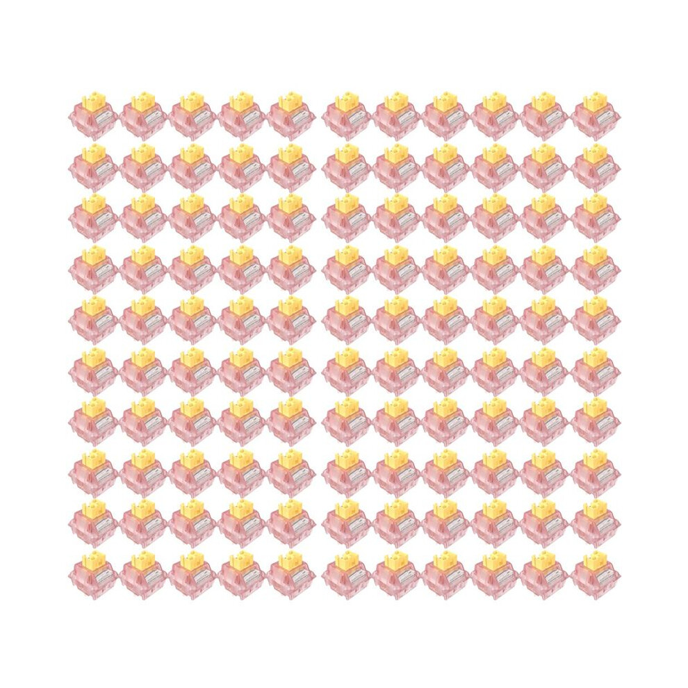Exogio Peach 110Pcs V3 Lubed Silent Switches Mechanical Keyboard Linear Tactile 5Pin Hot Swap Pa66 Pre Lubed Honey Shaft