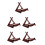 5St Compacte Ukulele Vloerstandaard Bruin Draagbaar & Stevig 5