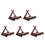 5St Compacte Ukulele Vloerstandaard Bruin Draagbaar & Stevig 7