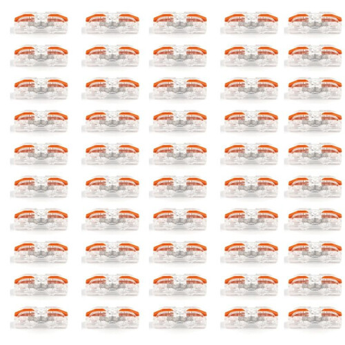 50 Pcs Quick Wire Cable Connector Splicing Multiplex Wire Connector, Quick Compact Cable Connector Transparent