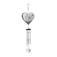 Wind Chimes for Outside Chimes with 3D Wind Spinner, Gifts for Women Men for Garden Backyard Heart