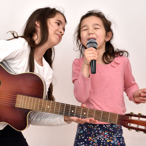 2Pièces Microphone Jouet Noir Jeu De Scène Enfants 2