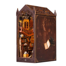 DIY Kabine Induktionsbuch Dreidimensionales Holz Zusammengebautes Handgemachtes Magisches Bücherregal Ornamente Geschenke