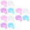 12Pièces Bols Soak Ongles Mixtes Usage Professionnel 8