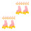 20Paren Roze Mini Rollerskates Voor Plastic Speelgoed Decoratie 8