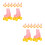 20Paren Roze Mini Rollerskates Voor Plastic Speelgoed Decoratie 9