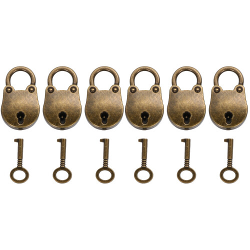 6Pièces Mini Cadenas Clé Pour Loisir Collection 1
