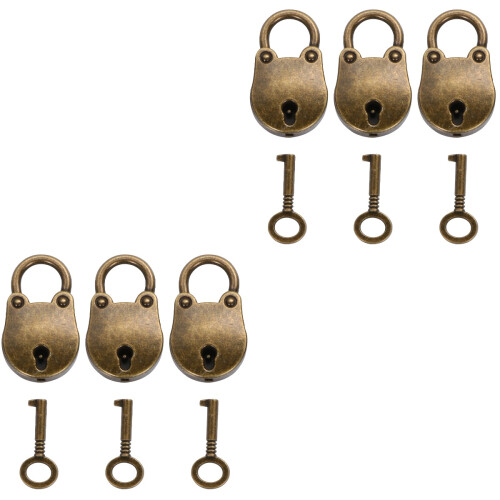 6Pièces Mini Cadenas Clé Pour Loisir Collection 2