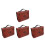 4Pièces Sacs À Bible Vintage PU Marron Design Rétro Authentique 5