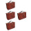 4Pièces Sacs À Bible Vintage PU Marron Design Rétro Authentique 7