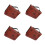 4Pièces Sacs À Bible Vintage PU Marron Design Rétro Authentique 10