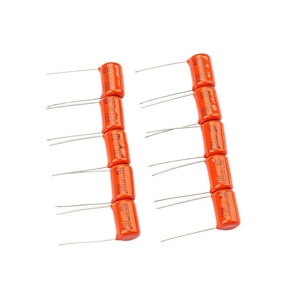 10Pcs Orange Tone Capacitor For Electric Guitar Bass Cap 16.6Mm Capacitor For Guitar Accessories Guitar Capacitor 6031418854644