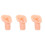 3Pièces Modèles D'oreilles En Silicone Roses Pour Affichage Perçage 5