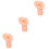 3Pièces Modèles D'oreilles En Silicone Roses Pour Affichage Perçage 6