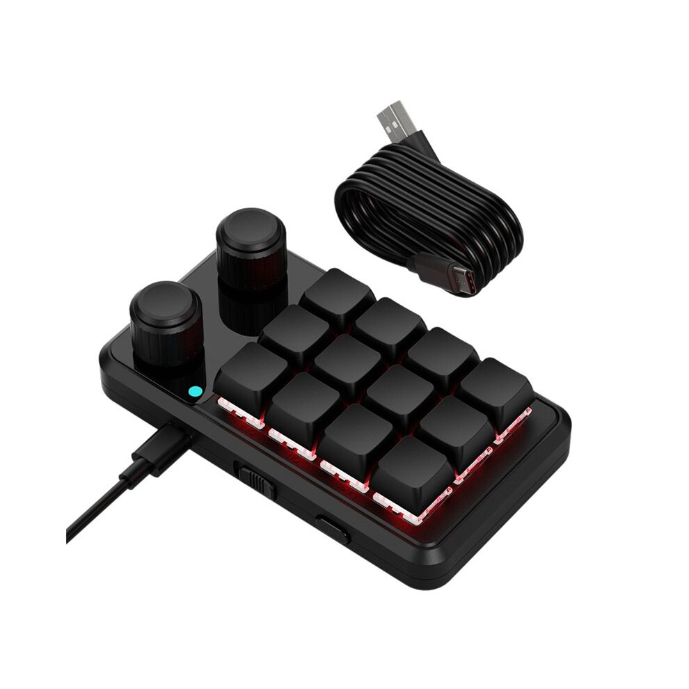 Knob Keyboard Rgb Gaming Keypad Mechanical Hotswap Macropad Programming Macro Custom Black 6132286779326