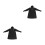 2Pièces Adulte Noir Poncho Portable 5