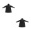 2Pièces Adulte Noir Poncho Portable 6