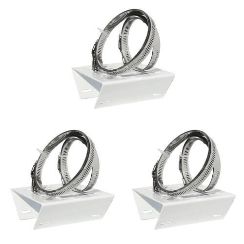 6Ensembles Adaptateur Poteau Acier Support Boucle Caméra Surveillance 2