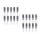 20Pièces Accessoires Ponçage Bâtons Abrasifs Couleur Gris 6