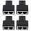 4St 1- -2 Ethernet Splitter Zwarte Plastic Connector Voor Thuis 6
